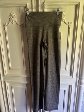 Talbots Haven NWT Heather Brown Wide-Leg Knit Yoga Pants